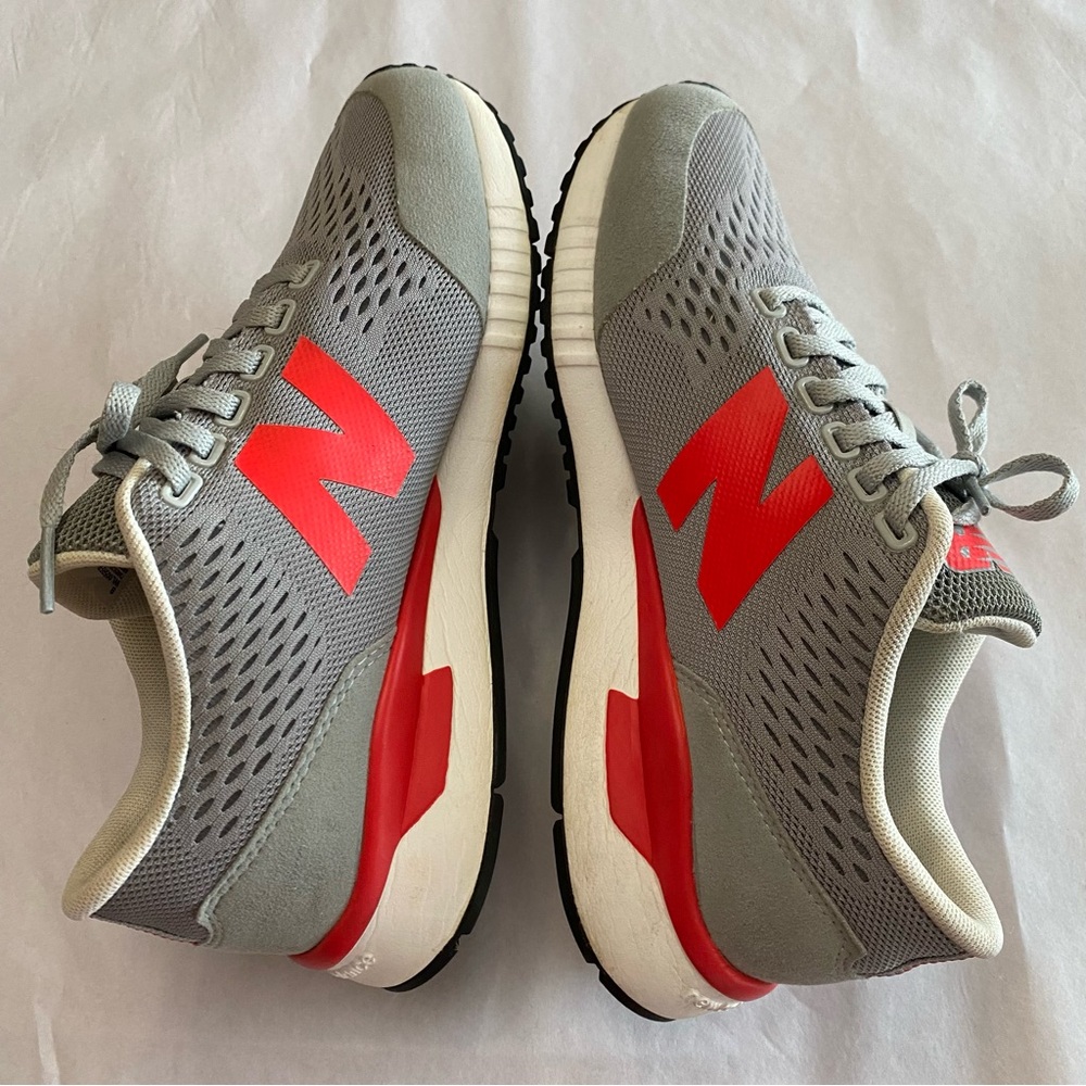New Balance 005 Rev Lite Gray & Red Lace Up Athletic‎ Sneakers Size 6.5 - Picture 3 of 8